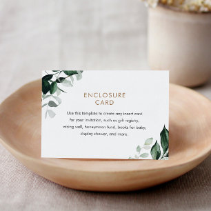 MAREE Greenery Enclosure Card, Insert Card