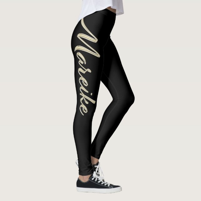 Mareike white Handwriting trousers Leggings (Right)