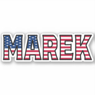 Marek Name Vorname USA Sticker Stickerset