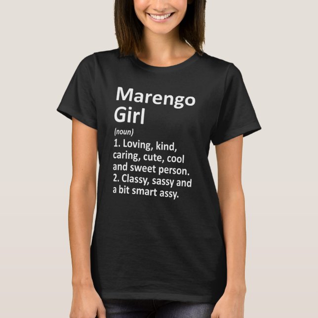 Marengo Girl Il Illinois Funny City Home Roots T-Shirt (Front)