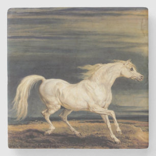 Marengo the White Horse (by James Ward) Stone Coaster