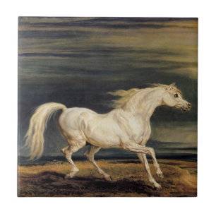 Marengo the White Horse (by James Ward) Tile
