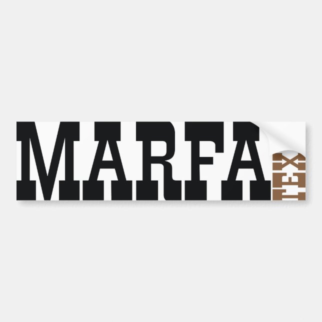 Marfa Texas Bumper Sticker (Front)
