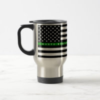 Marfa Thin Green Line, Travel mug- 15 oz Travel Mu