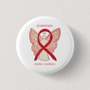 Marfan Syndrome Angel Awareness Ribbon Custom Pins