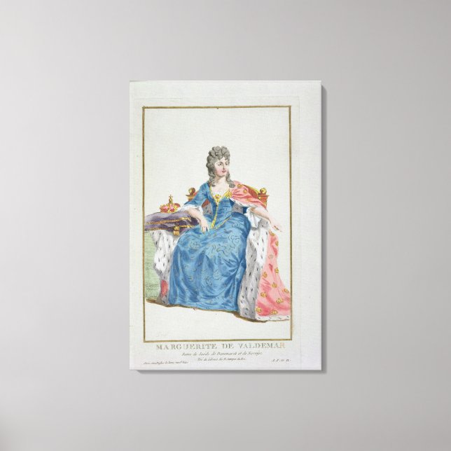 Margaret (1353-1412) Queen of Denmark, Norway and Canvas Print (Front)