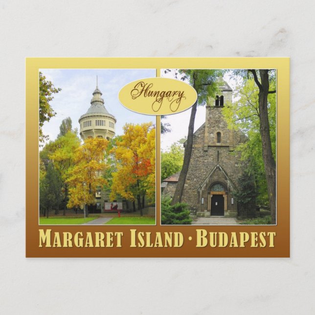 Margaret Island in Budapest, Hungary Postcard (Front)