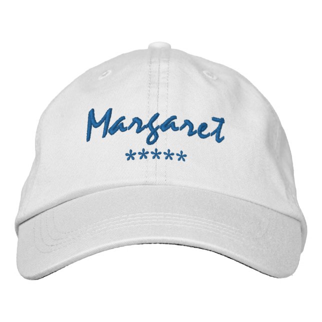 Margaret Name Embroidered Hat (Front)