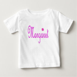 "Margaret" Name In Passion Pink,  Baby T-Shirt