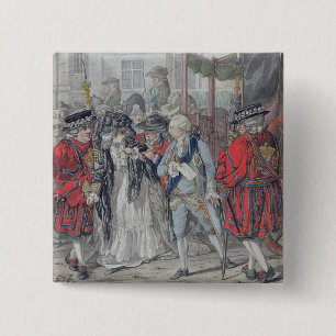Margaret Nicholson Attempting to Assassinate His M 15 Cm Square Badge