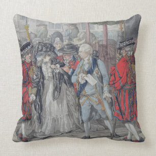 Margaret Nicholson Attempting to Assassinate His M Cushion