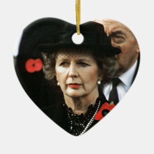 Margaret Thatcher I Love Maggie Ceramic Tree Decoration
