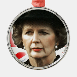 Margaret Thatcher I Love Maggie Metal Tree Decoration