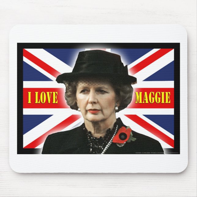 Margaret Thatcher I Love Maggie Mouse Pad (Front)