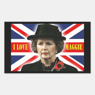 Margaret Thatcher I Love Maggie Rectangular Sticker