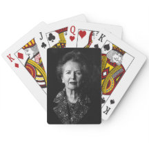 Margaret Thatcher Playing Cards (Black and White)