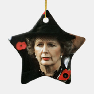 Margaret Thatcher Prime Minister Ceramic Tree Decoration