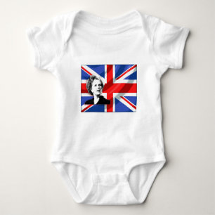 Margaret Thatcher Union Jack Baby Bodysuit
