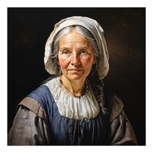 “Margaretha's Embrace” A Venerable Dutch Lady Photo Print