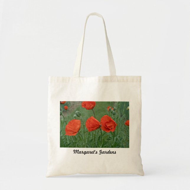 Margaret's Gardens Poppy Bags/Totes Tote Bag (Front)