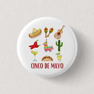 Margarita And Bow Coquette Cinco De Mayo  3 Cm Round Badge