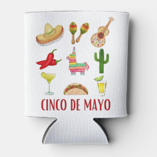 Margarita And Bow Coquette Cinco De Mayo  Can Cooler