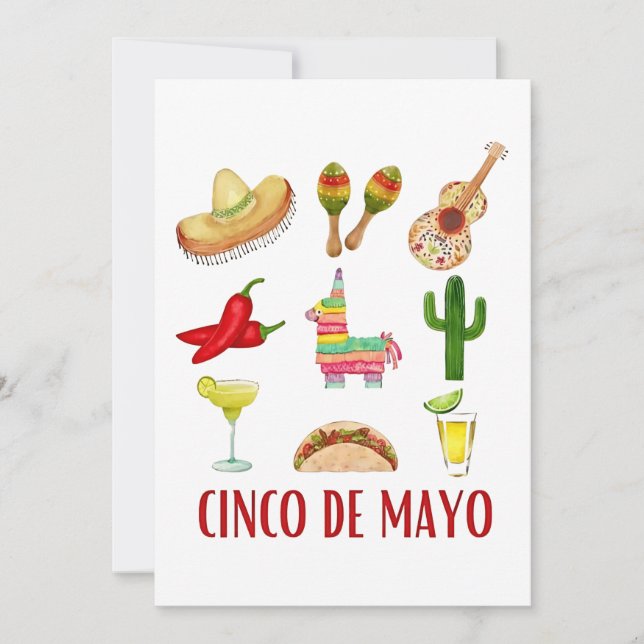 Margarita And Bow Coquette Cinco De Mayo  Invitation (Front)