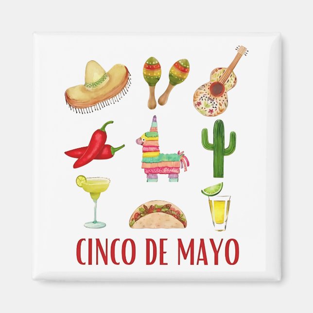 Margarita And Bow Coquette Cinco De Mayo  Magnet (Front)