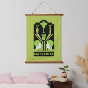 Margarita Art Deco Cocktail Hanging Tapestry