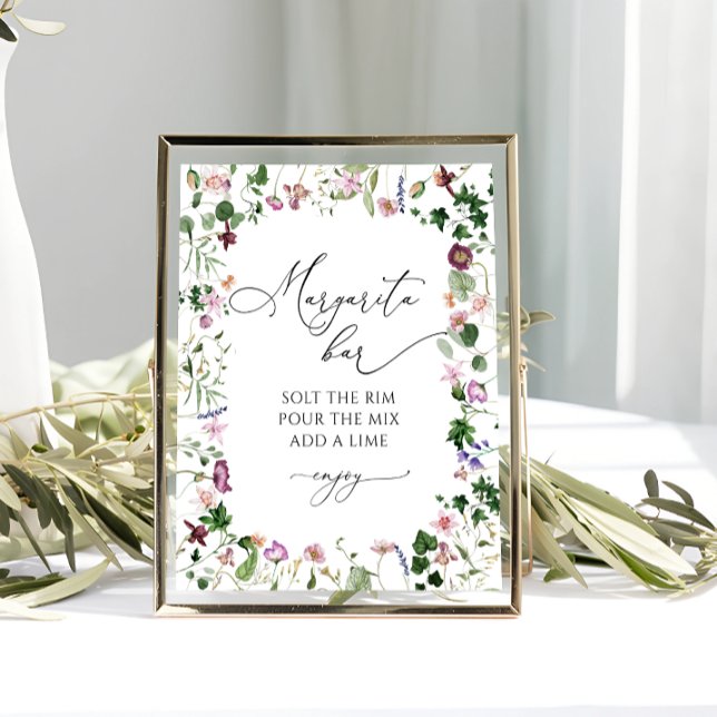 Margarita bar floral bridal shower poster (Creator Uploaded)
