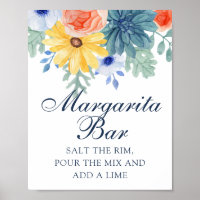 Margarita Bar Floral Succulent Bridal Shower