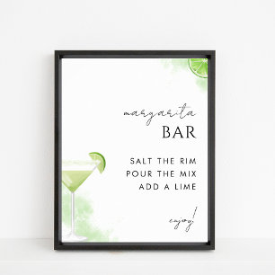 Margarita Bar Lime Wedding or Bridal Shower Sign