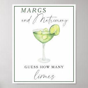 Margarita Bridal Shower - How many limes Poster