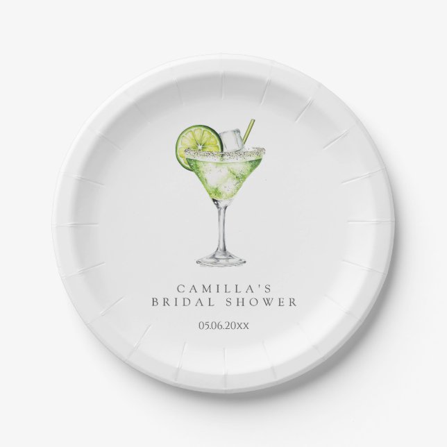 Margarita Bridal Shower  Paper Plate (Front)
