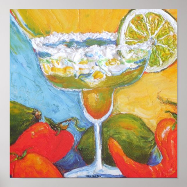 Margarita & Chilli Peppers Fine Art Poster (Front)