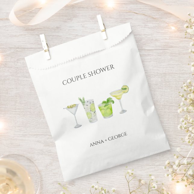 Margarita Cocktail Bridal Couples Shower Fiesta Favour Bags (Clipped)