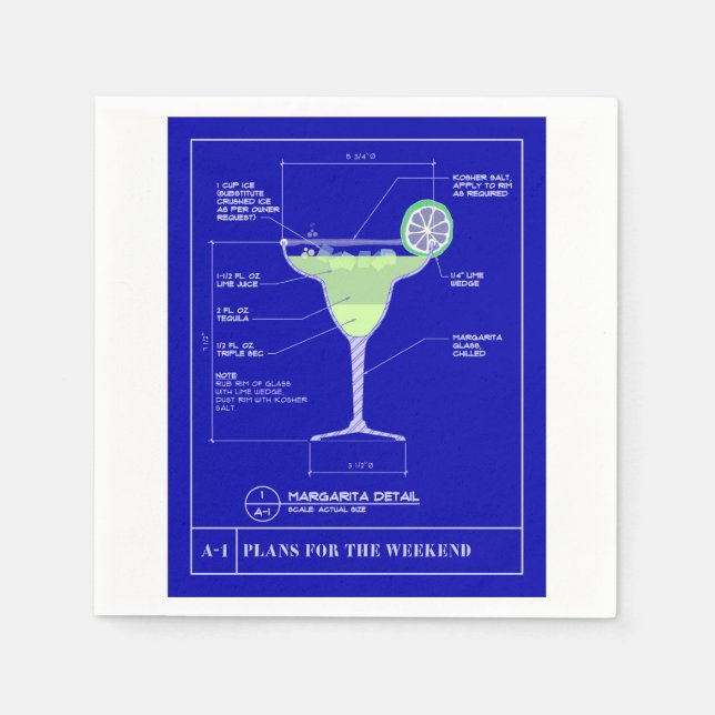 Margarita Cocktail Napkins (Front)