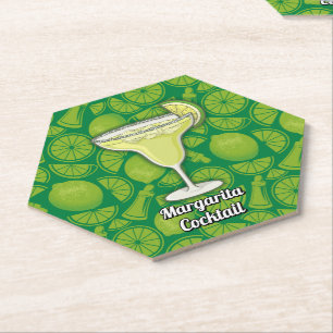 Margarita Cocktail Paper Coaster