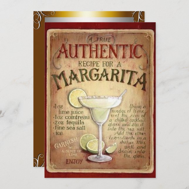 Margarita Cocktail Party  Invitation (Front/Back)
