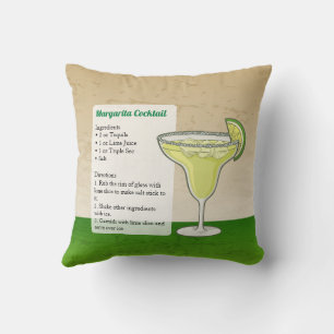 Margarita Cocktail Recipe Cushion