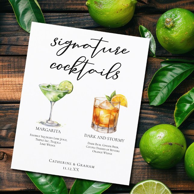 Margarita Dark & Stormy Signature Cocktails Menu (Creator Uploaded)