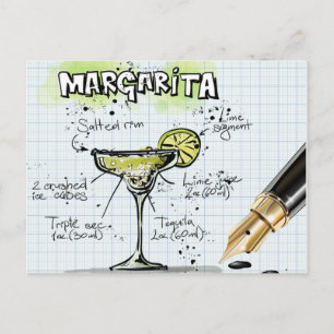 Margarita Drink- Cocktail Gift Postcard