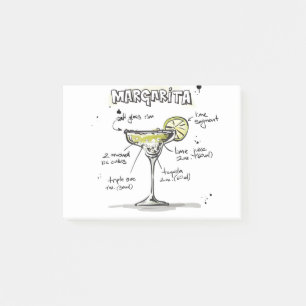 Margarita Drink Recipe Design Post-it Notes