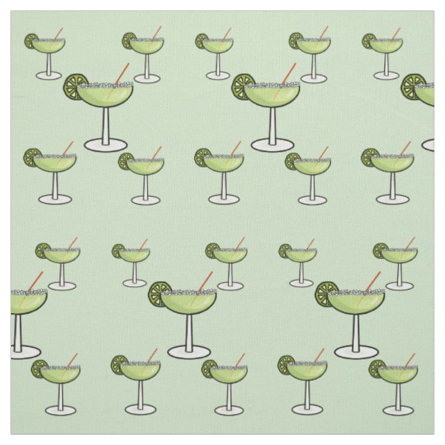 Margarita Drinks (with salted rims) Fabric (Swatch)
