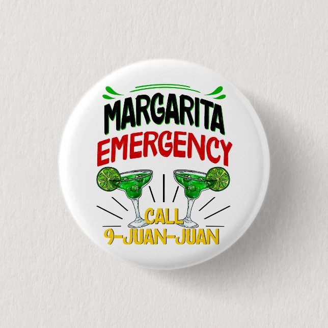 Margarita Emergency Call 9 Juan Juan 3 Cm Round Badge (Front)