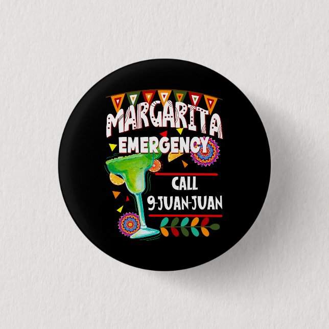 Margarita Emergency Call 9 Juan Juan 3 Cm Round Badge (Front)
