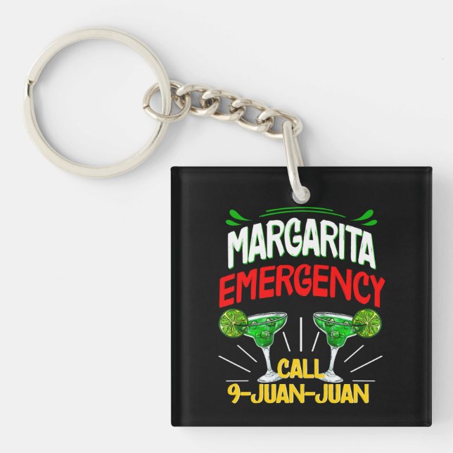 Margarita Emergency Call 9 Juan Juan Key Ring (Front)