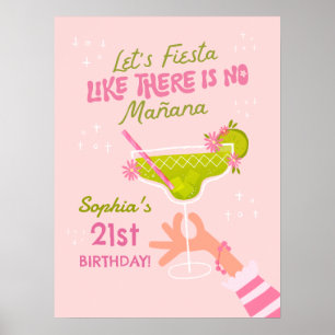 Margarita Fiesta Adult Birthday Party Poster