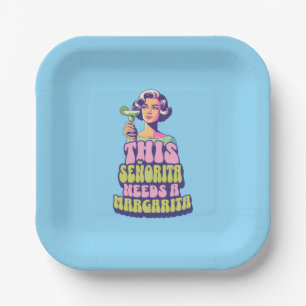 Margarita Fiesta Cocktail Party Celebration Paper Plate