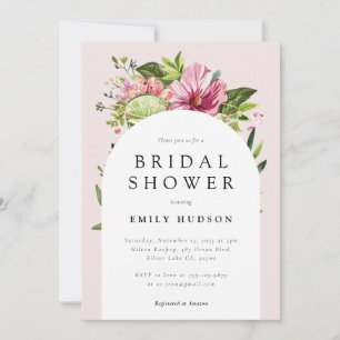 Margarita Fiesta Floral Bridal Shower Invitation